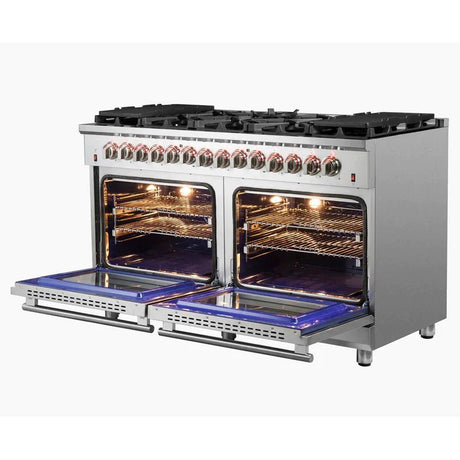 FORNO Massimo 60 - Inch Freestanding Dual Fuel Range in Stainless Steel – FFSGS6125 - 60 - Ezonesglobal - Buy at Wine Coolers Online