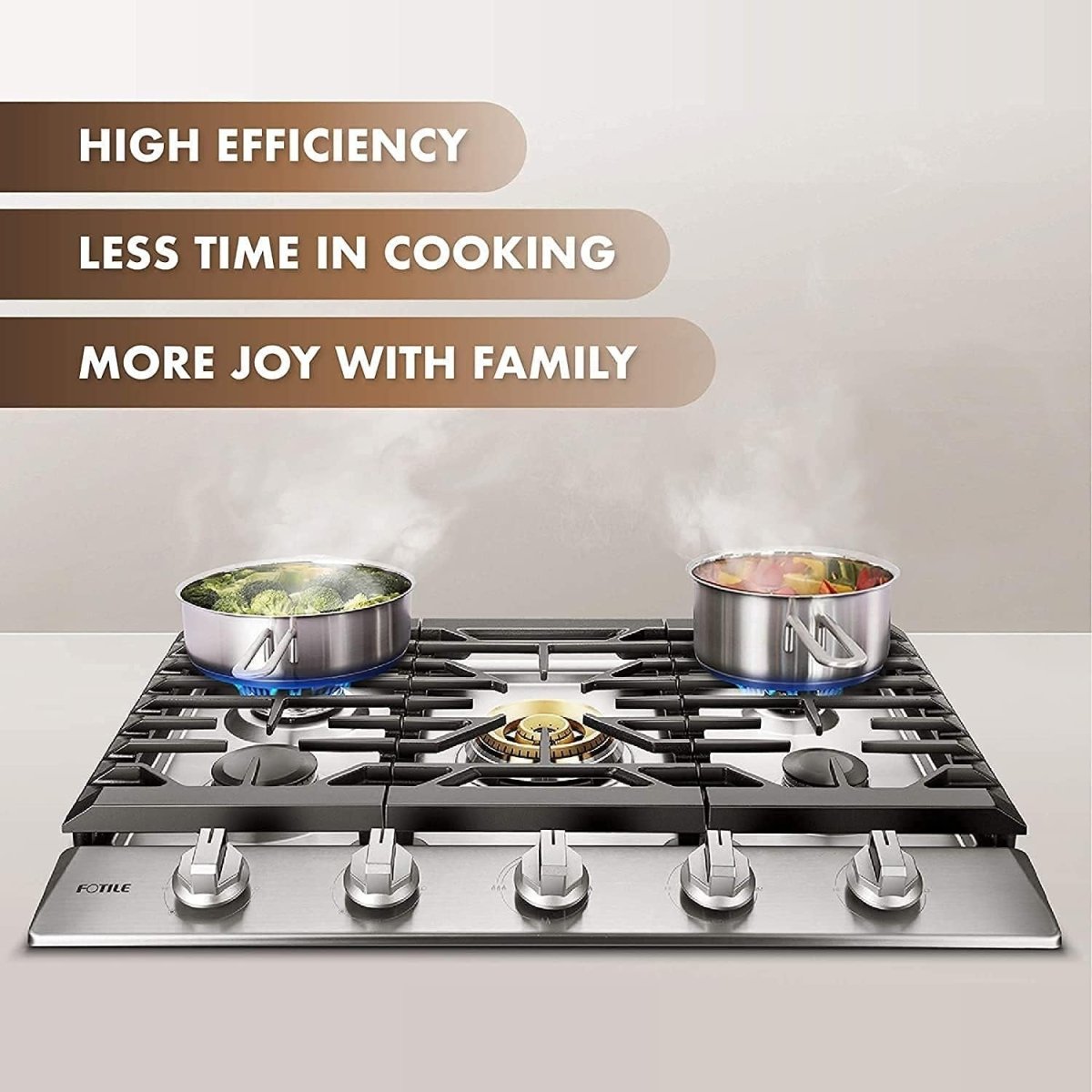 Fotile 30″ Tri - Ring Gas Cooktop GLS30501 - Ezonesglobal - Buy at Wine Coolers Online