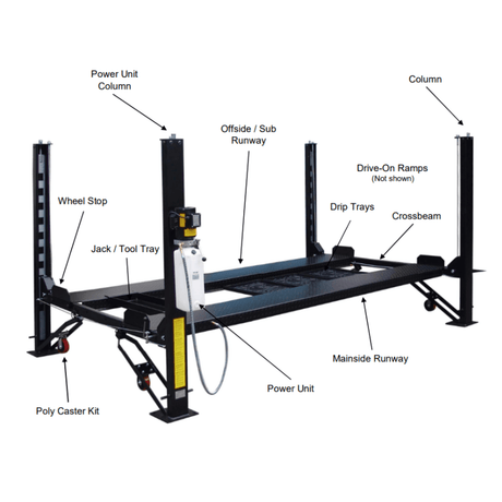 FP8K DX XLT 8,000lb 4 Post Lift – Extra Long/Tall - Ezonesglobal - Buy at Wine Coolers Online