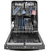 GE 24 in. Top Control Flush - Mount Dishwasher with 45 dBa Sound Level, 3rd - Rack & Dry Boost – Fingerprint Resistant Stainless - Ezonesglobal - Buy at Wine Coolers Online