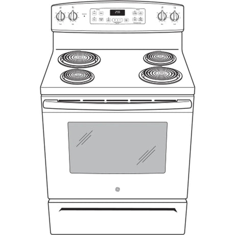GE 30″ Freestanding Electric Range JB256DMBB - Ezonesglobal - Buy at Wine Coolers Online