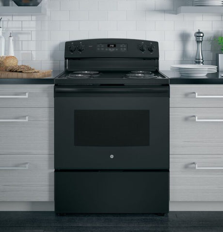 GE 30″ Freestanding Electric Range JB256DMBB - Ezonesglobal - Buy at Wine Coolers Online