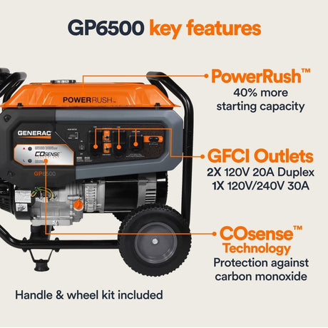 Generac 8125/6500 Watt Portable Generator - Ezonesglobal - Buy at Wine Coolers Online