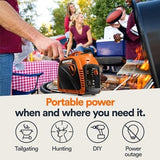 Generac 8251 GP2500i 2,500 - Watt Gas Powered Portable Inverter Generator – Compact and Lightweight Design – Produces Clean, Stable Power – COsense Technology – CARB Compliant – Orange/Black - Ezonesglobal - Buy at Wine Coolers Online