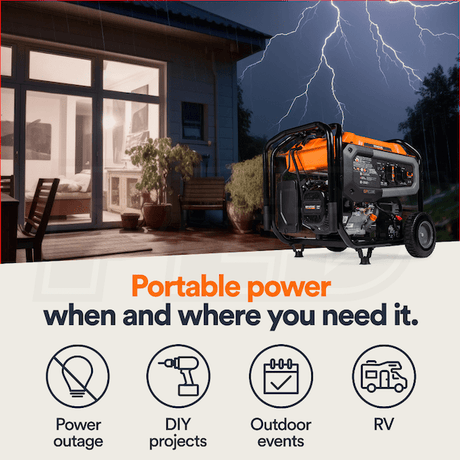 Generac GP8000E 10000 / 8000 - Watt Portable Generator - Ezonesglobal - Buy at Wine Coolers Online