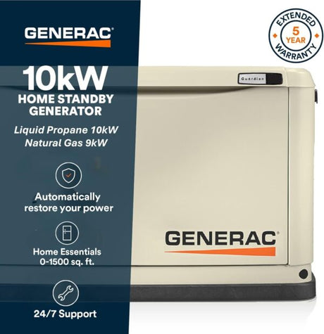 Generac Guardian 10kW Home Backup Generator - Ezonesglobal - Buy at Wine Coolers Online
