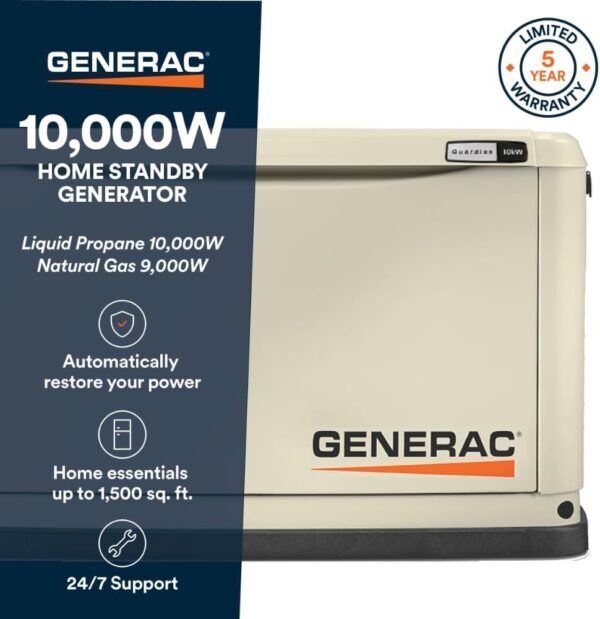 Generac Guardian 10kW Home Backup Standby Generator 7172 - Ezonesglobal - Buy at Wine Coolers Online
