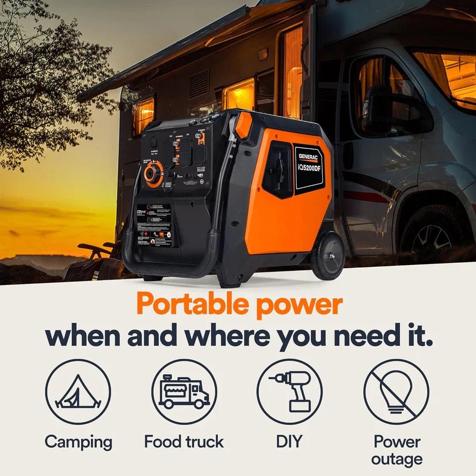 Generac iQ5200 DF 3900 Watt Electric Start Dual Fuel Inverter Generator - Ezonesglobal - Buy at Wine Coolers Online