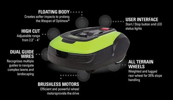 Greenworks Optimow Robotic Lawn Mower - Ezonesglobal - Buy at Wine Coolers Online