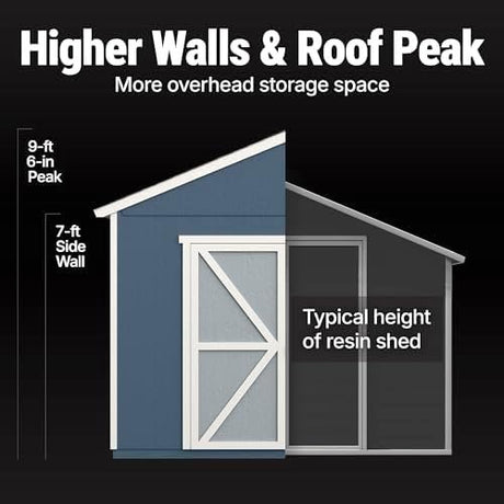Handy Home Products Rookwood 10×12 Do - It - Yourself Wooden Storage Shed - Does not Include Floor kit, Paint, or Roofing Shingles - Ezonesglobal - Buy at Wine Coolers Online