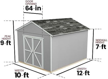 Handy Home Products Rookwood 10×12 Do - It - Yourself Wooden Storage Shed - Does not Include Floor kit, Paint, or Roofing Shingles - Ezonesglobal - Buy at Wine Coolers Online