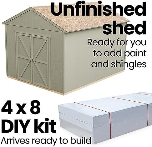 Handy Home Products Rookwood 10×12 Do - It - Yourself Wooden Storage Shed - Does not Include Floor kit, Paint, or Roofing Shingles - Ezonesglobal - Buy at Wine Coolers Online