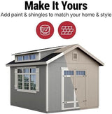 Handy Home Products Windemere 10×12 Do - it - Yourself Wooden Storage Shed with Floor, Beige - Ezonesglobal - Buy at Wine Coolers Online