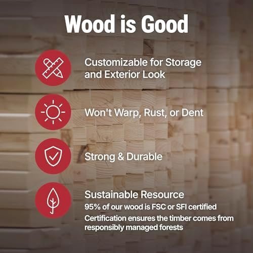 Handy Home Products Windemere 10×12 Do - it - Yourself Wooden Storage Shed with Floor, Beige - Ezonesglobal - Buy at Wine Coolers Online