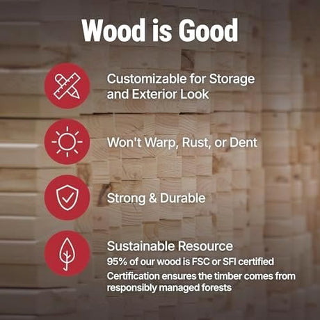 Handy Home Products Windemere 10×12 Do - it - Yourself Wooden Storage Shed with Floor, Beige - Ezonesglobal - Buy at Wine Coolers Online