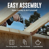 Heartland Asheville 10 - ft x 12 - ft Gable Style Wood Outdoor Storage Shed - Ezonesglobal - Buy at Wine Coolers Online