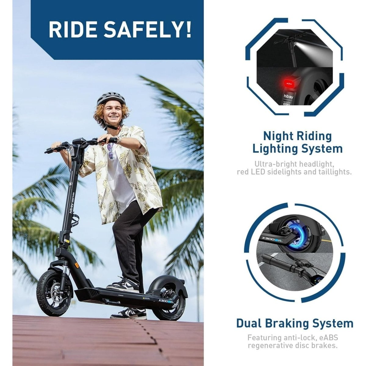 Hiboy X300 Electric Scooter, 700W Peak Motor, 12″ Pneumatic Tires, 23 Mph & 38 Miles Range, Folding Commuter Electric Scooter for Adults - Ezonesglobal - Buy at Wine Coolers Online