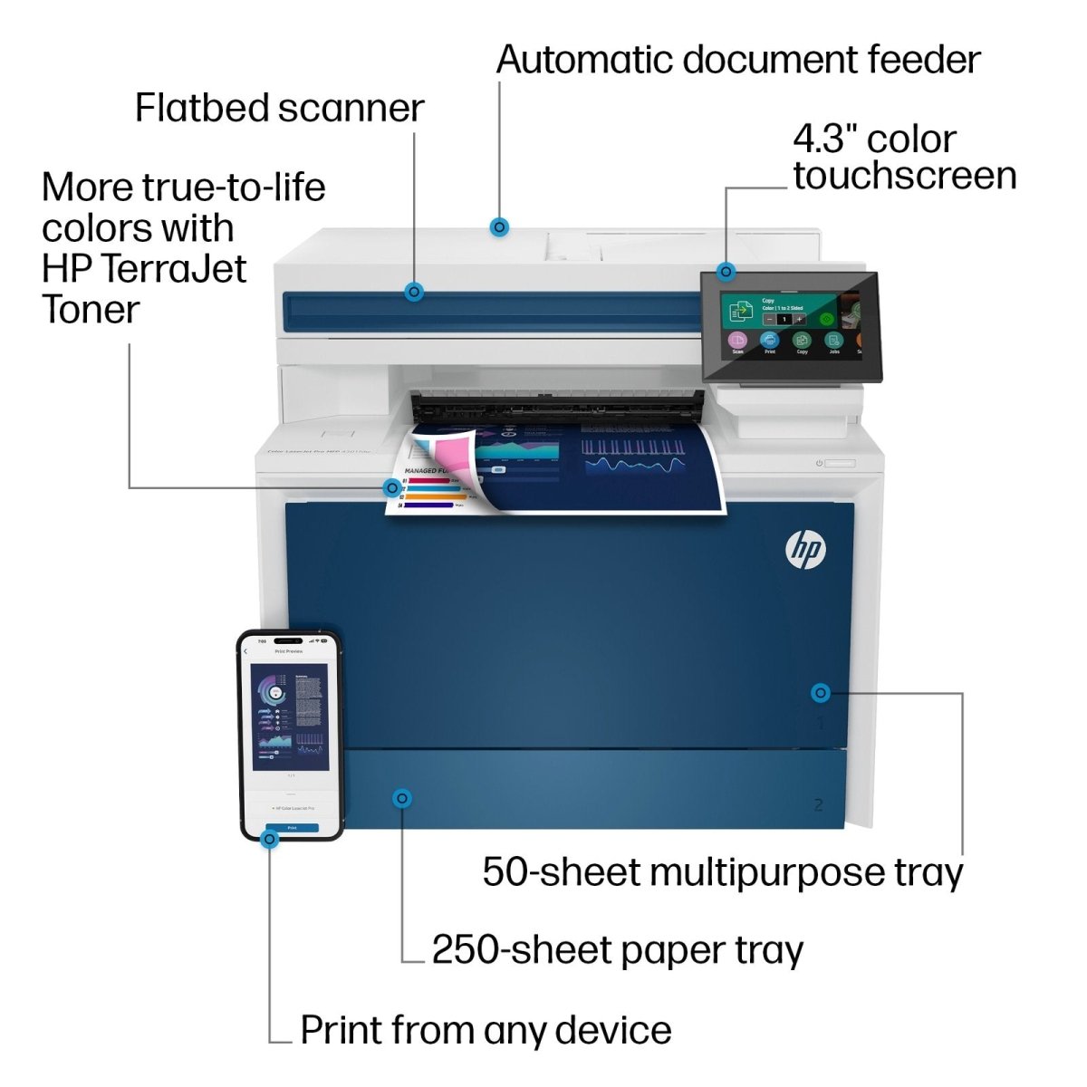HP Color LaserJet Pro MFP 4301fdw Printer - Ezonesglobal - Buy at Wine Coolers Online