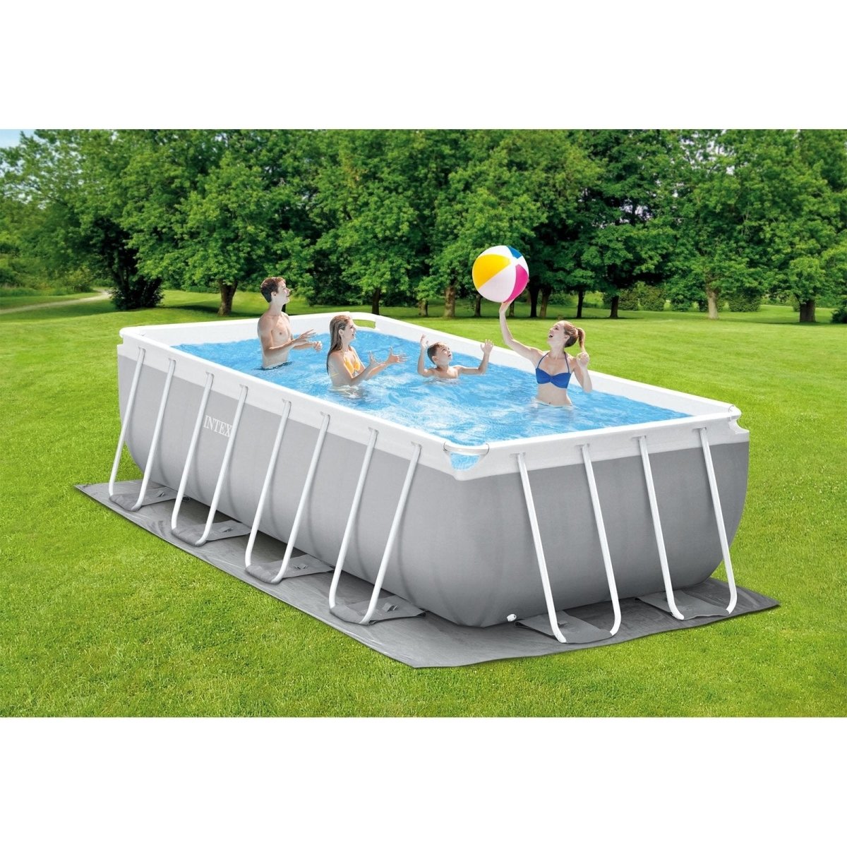Intex 16Ft X 8Ft X 42In Prism Frame Rectangular Pool Set - Ezonesglobal - Buy at Wine Coolers Online