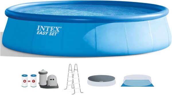 Intex 18′ x 48″ Inflatable Above Ground Swimming Pool with Ladder, Pump - Ezonesglobal - Buy at Wine Coolers Online