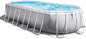 INTEX 26797EH Prism Frame Premium Oval Above Ground Swimming Pool Set: 20ft x 10ft x 48in – Includes 1500 GPH Cartridge Filter Pump – Removable Ladder – Pool Cover – Ground Cloth - Ezonesglobal - Buy at Wine Coolers Online