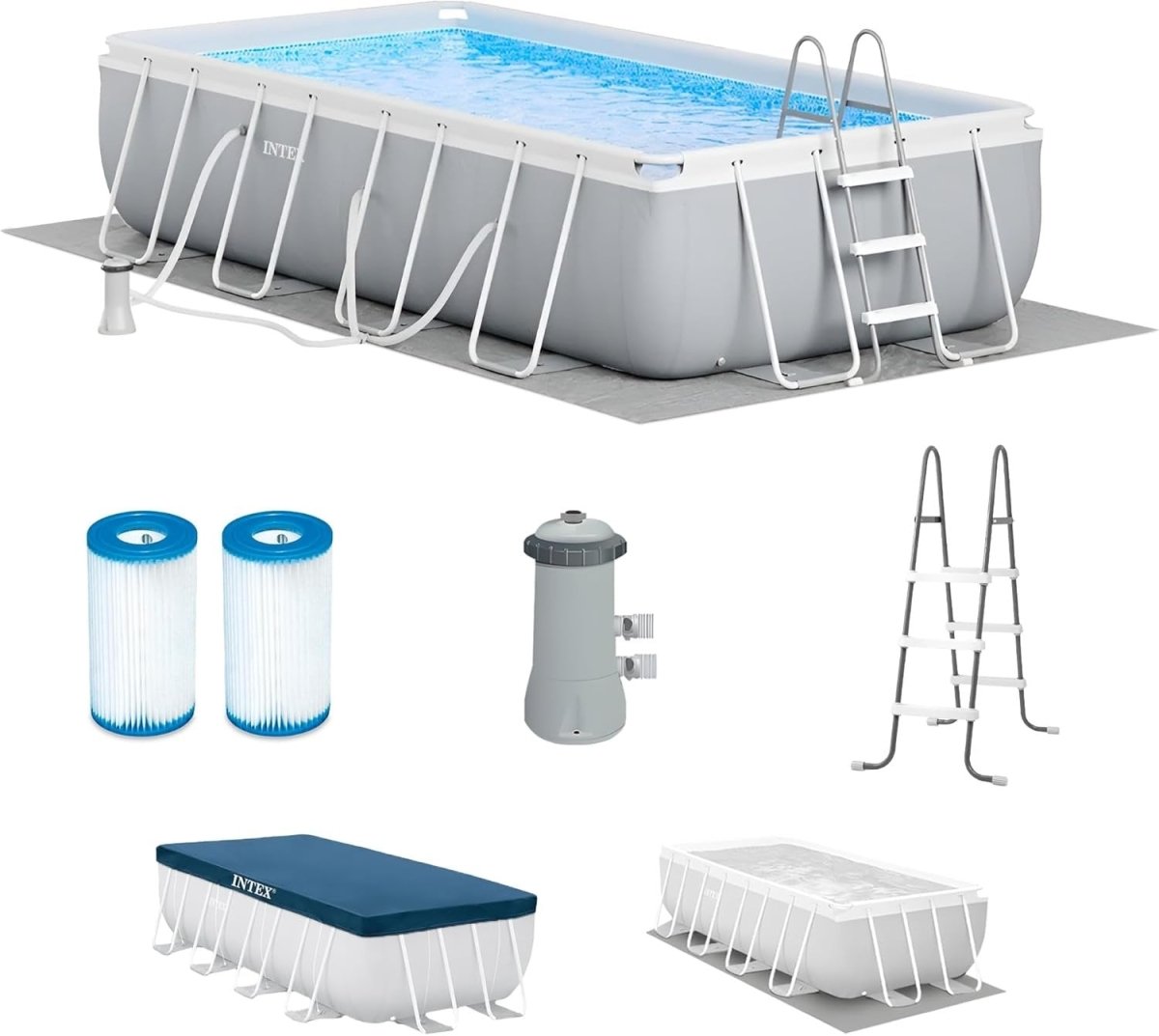 Intex Prism Frame 16′ x 8′ x 42′ Rectangular Above Ground Pool Set - Ezonesglobal - Buy at Wine Coolers Online