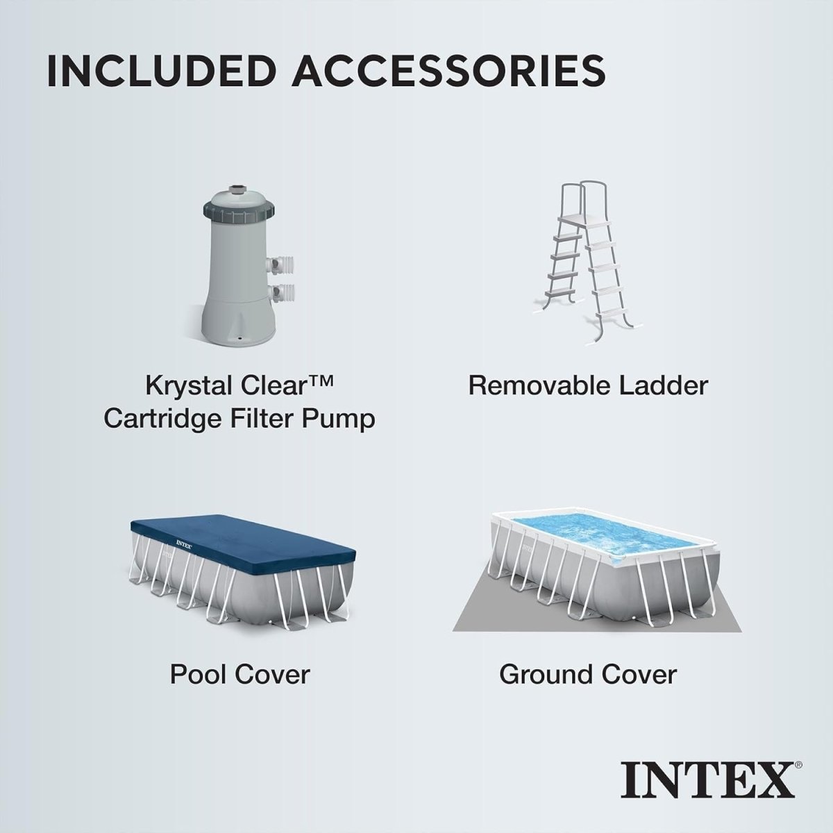 Intex Prism Frame 16′ x 8′ x 42′ Rectangular Above Ground Pool Set - Ezonesglobal - Buy at Wine Coolers Online