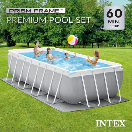 Intex Prism Frame 16′ x 8′ x 42′ Rectangular Above Ground Pool Set - Ezonesglobal - Buy at Wine Coolers Online