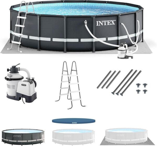 Intex Ultra XTR 14 ft. Round 42 in. Deep Soft Sided Above Ground Swimming Pool - Ezonesglobal - Buy at Wine Coolers Online