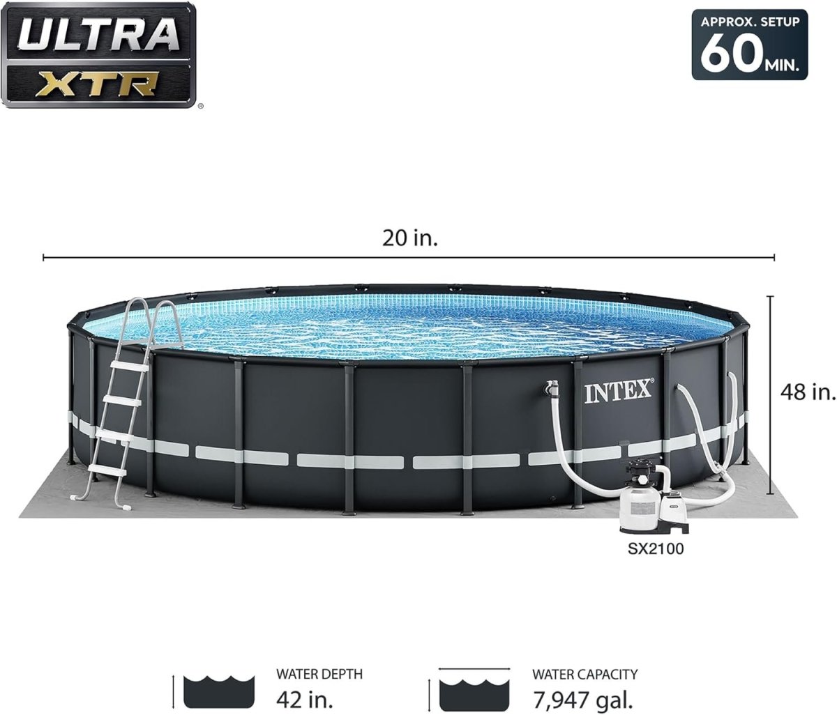 INTEX Ultra XTR Frame Round Above Ground Swimming Pool Set with Pump - Ezonesglobal - Buy at Wine Coolers Online