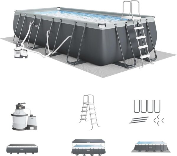 Intex Ultra XTR Rectangular Swimming Pool Set with Pump - Ezonesglobal - Buy at Wine Coolers Online