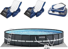 Intex Ultra XTR Round Frame Pool with Pump, Cooler, and Floats (2 Pack) - Ezonesglobal - Buy at Wine Coolers Online