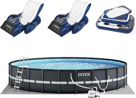 Intex Ultra XTR Round Frame Pool with Pump, Cooler, and Floats (2 Pack) - Ezonesglobal - Buy at Wine Coolers Online