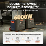 Jackery Solar Generator 4000 Kit, Explorer 2000 Plus and 1X PackPlus E2000 Plus Expandable Battery with 2X200W Solar Panel, 4085 Wh LiFePO4, 3000W Output for Outdoor RV Camping & Home Emergency - Ezonesglobal - Buy at Wine Coolers Online