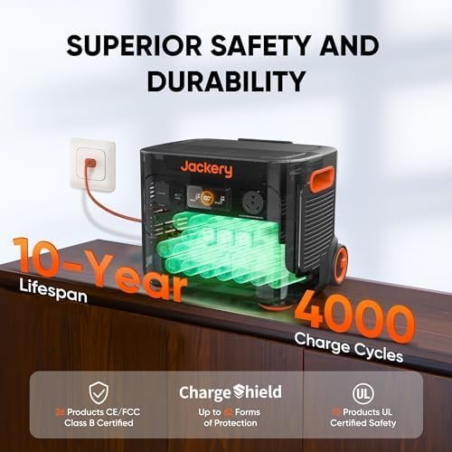 Jackery Solar Generator 4000 Kit, Explorer 2000 Plus and 1X PackPlus E2000 Plus Expandable Battery with 2X200W Solar Panel, 4085 Wh LiFePO4, 3000W Output for Outdoor RV Camping & Home Emergency - Ezonesglobal - Buy at Wine Coolers Online