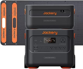 Jackery Solar Generator 4000 Kit, Explorer 2000 Plus and 1X PackPlus E2000 Plus Expandable Battery with 2X200W Solar Panel, 4085 Wh LiFePO4, 3000W Output for Outdoor RV Camping & Home Emergency - Ezonesglobal - Buy at Wine Coolers Online