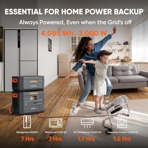 Jackery Solar Generator 4000 Kit, Explorer 2000 Plus and 1X PackPlus E2000 Plus Expandable Battery with 2X200W Solar Panel, 4085 Wh LiFePO4, 3000W Output for Outdoor RV Camping & Home Emergency - Ezonesglobal - Buy at Wine Coolers Online