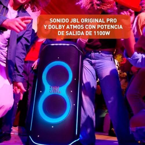JBL Partybox Ultimate – Multi Purpose Party Speaker, with Wi - fi & Bluetooth Connectivity, Wireless, Lightshow, IPx4 Slashproof, Dual Mic & Guitar Inputs, Handle & Sturdy Wheels, Black - Ezonesglobal - Buy at Wine Coolers Online