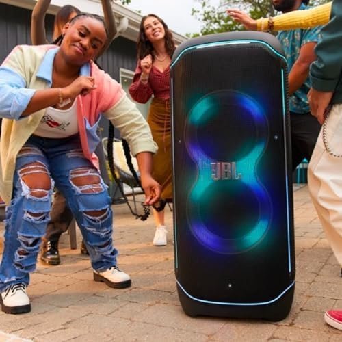 JBL Partybox Ultimate – Multi Purpose Party Speaker, with Wi - fi & Bluetooth Connectivity, Wireless, Lightshow, IPx4 Slashproof, Dual Mic & Guitar Inputs, Handle & Sturdy Wheels, Black - Ezonesglobal - Buy at Wine Coolers Online