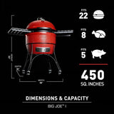 Kamado Joe Big Joe I 24 in. Blaze Red Ceramic Charcoal Grill - Ezonesglobal - Buy at Wine Coolers Online