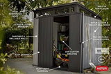 Keter Outdoor Storage Shed, for House, Patio & Yard, Plastic Resin, Artisan, 7×7 Ft, Gray - Ezonesglobal - Buy at Wine Coolers Online