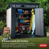 Keter Outdoor Storage Shed, for House, Patio & Yard, Plastic Resin, Artisan, 7×7 Ft, Gray - Ezonesglobal - Buy at Wine Coolers Online