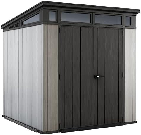 Keter Outdoor Storage Shed, for House, Patio & Yard, Plastic Resin, Artisan, 7×7 Ft, Gray - Ezonesglobal - Buy at Wine Coolers Online