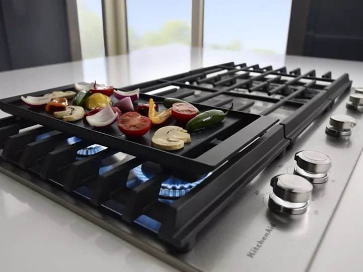 KitchenAid 36″ 5 - Burner Gas Cooktop with Griddle - Ezonesglobal - Buy at Wine Coolers Online