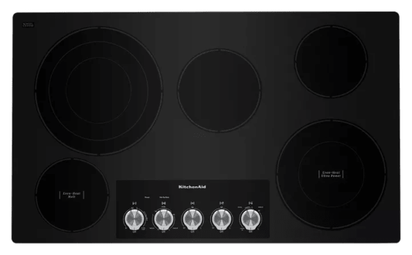 KitchenAid 36″ Electric Cooktop with 5 Elements and Knob Controls - Ezonesglobal - Buy at Wine Coolers Online
