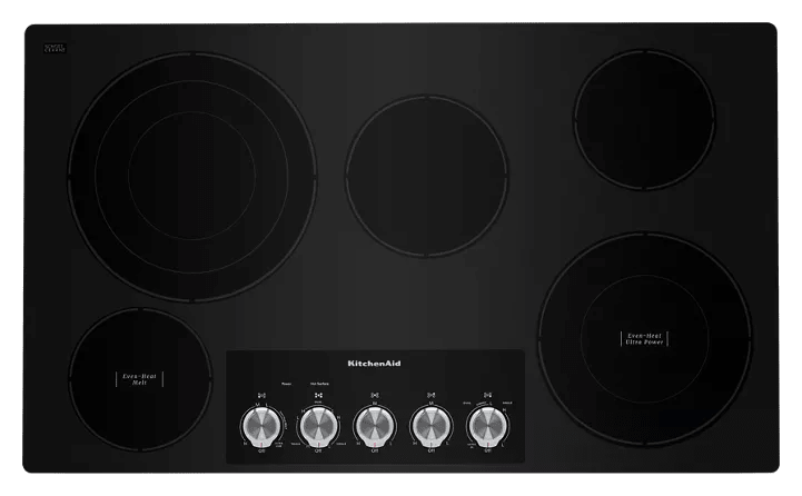 KitchenAid 36″ Electric Cooktop with 5 Elements and Knob Controls - Ezonesglobal - Buy at Wine Coolers Online