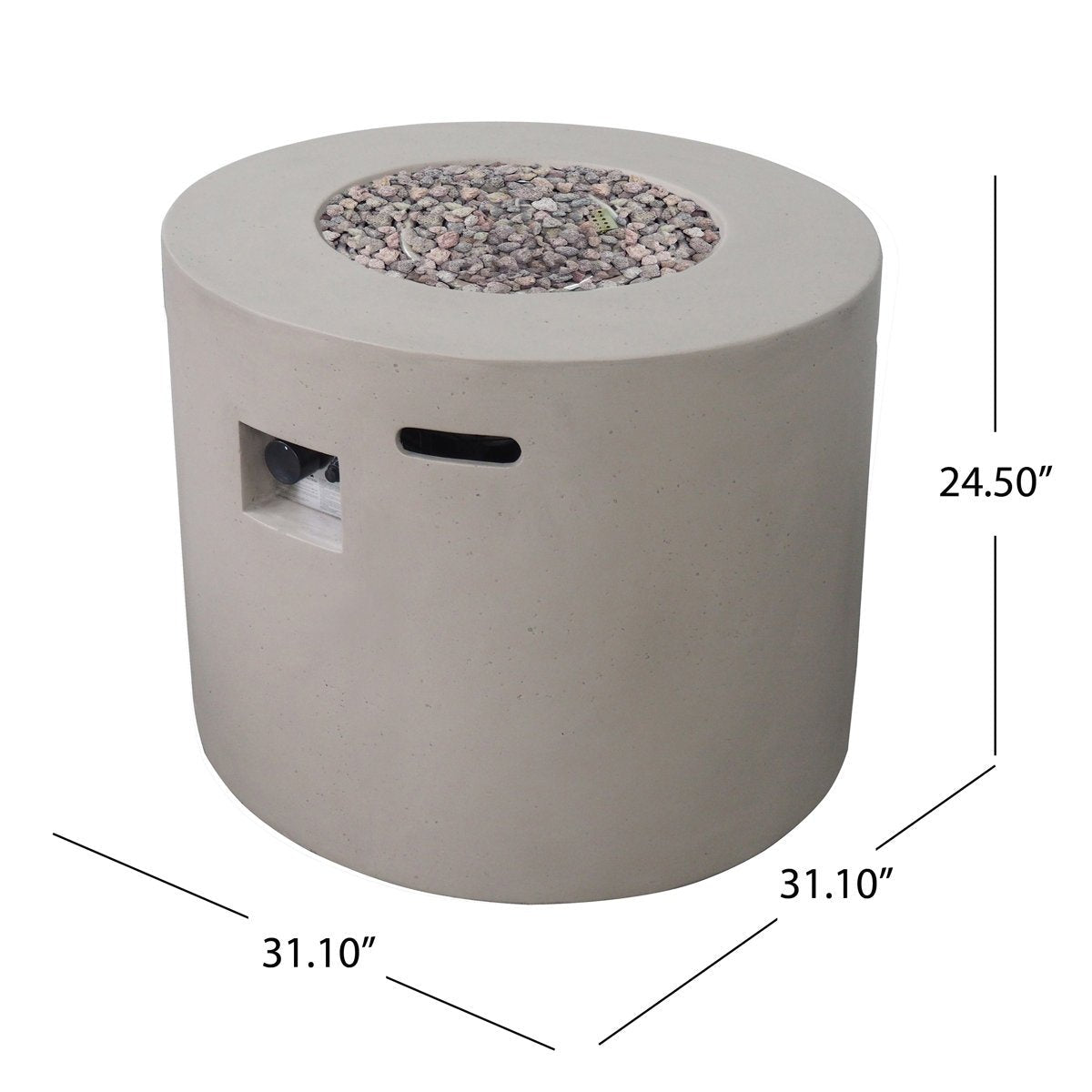 Latitude Run Caelan Outdoor Propane Gas Fire Pit Table - Ezonesglobal - Buy at Wine Coolers Online