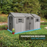 Lifetime 15 Ft X 8 Ft Outdoor Storage Shed – 60318 - Ezonesglobal - Buy at Wine Coolers Online