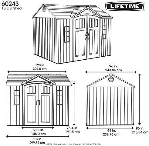 Lifetime 60243 10 x 8 Ft. Outdoor Storage Shed - Ezonesglobal - Buy at Wine Coolers Online
