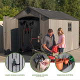 Lifetime 8 Ft. X 12.5 Ft. Outdoor Storage Shed – 60305 - Ezonesglobal - Buy at Wine Coolers Online